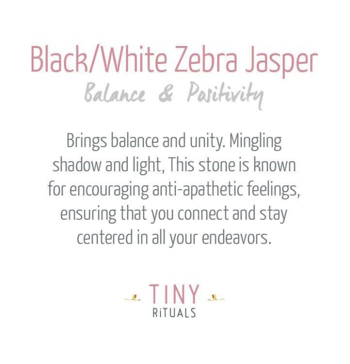 Black/White Zebra Jasper Energy Bracelet - Image 4