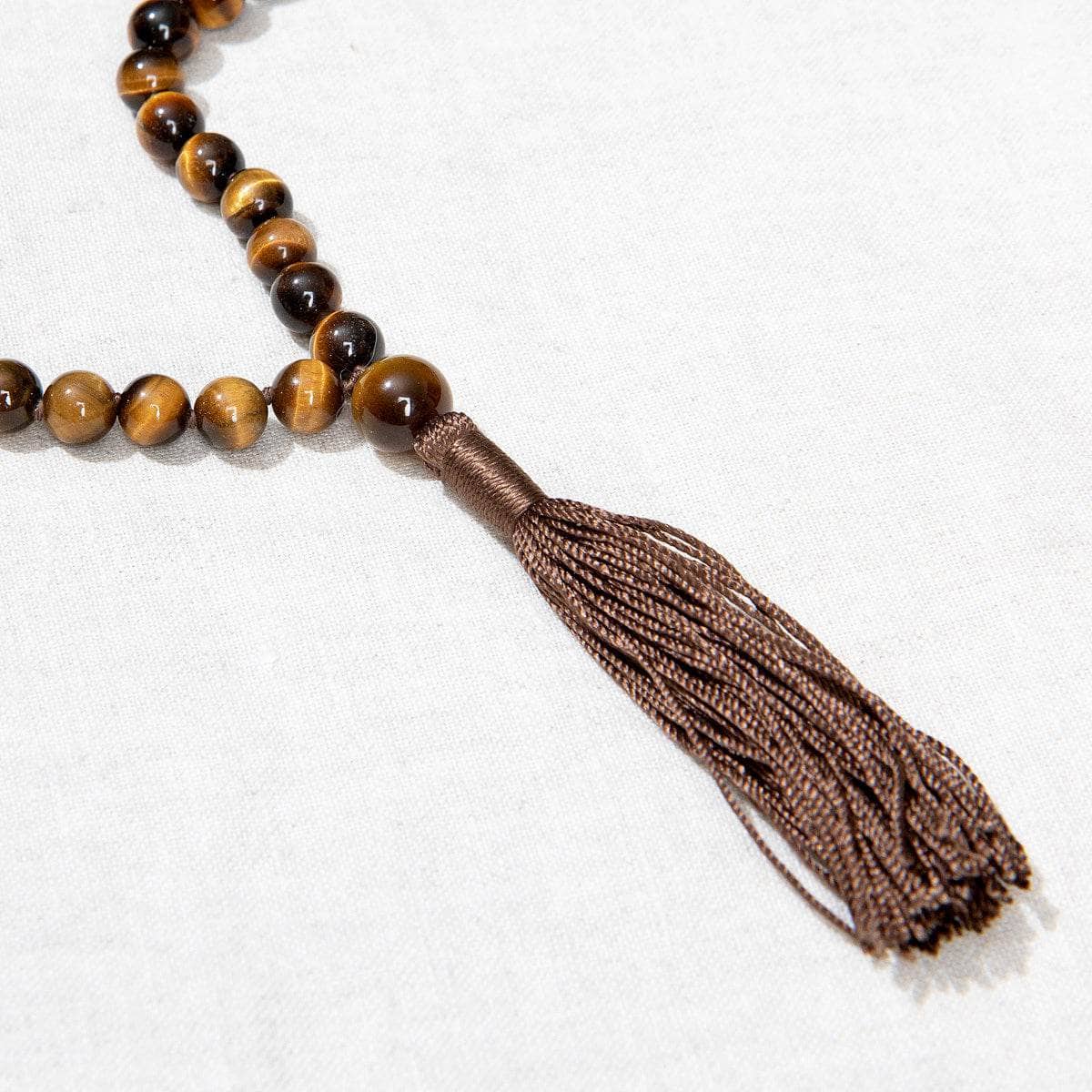 TigerEyeMalaTassel Tiger Eye Mala - High-Energy Gemstones - Image 4