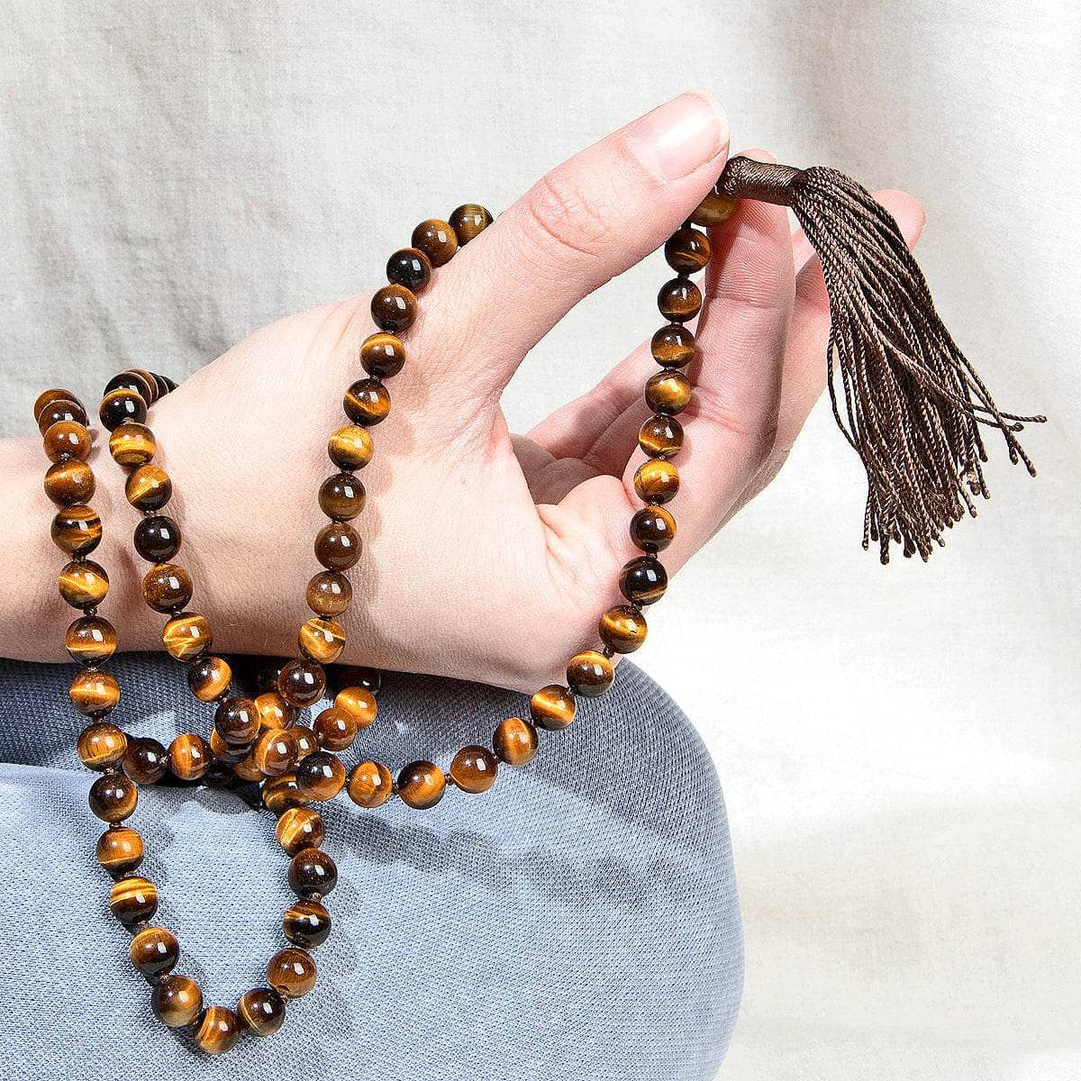 TigerEyeMalahand Tiger Eye Mala - High-Energy Gemstones - Image 2