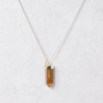 Tiger Eye Crystal Point Necklace - Image 3
