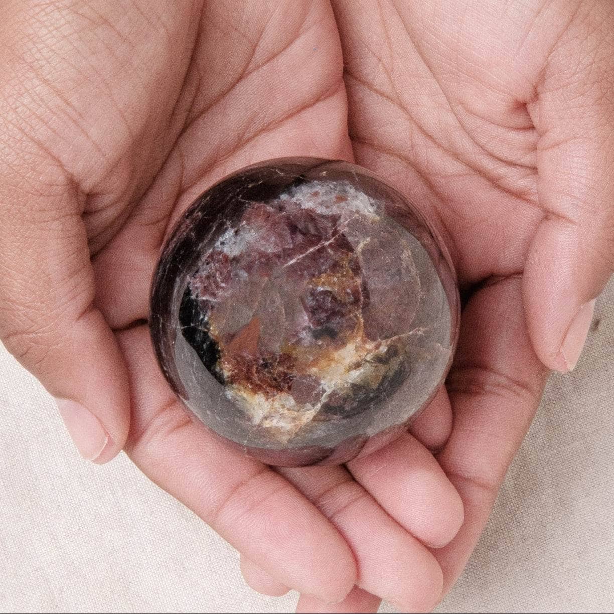 Tr-sphere-GAR-6cm-Jas-5 Garnet Sphere with Tripod - AAA Premium Quality - Image 2