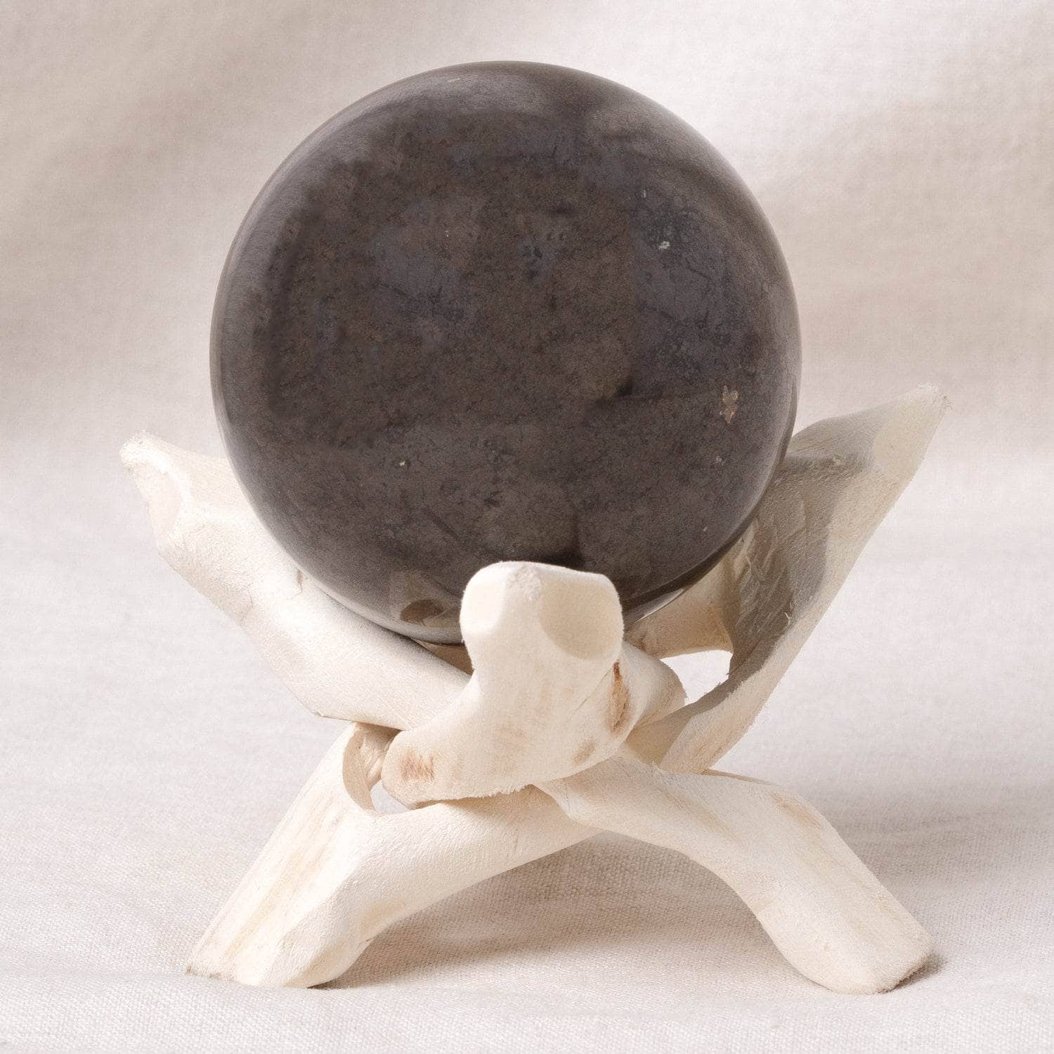 Tr-sphere-SHU-6cm-Jas Shungite Sphere w/Tripod - AAA Premium Quality - Image 3