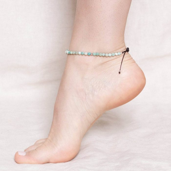 Genuine Peruvian Turquoise Energy Anklet - Image 1