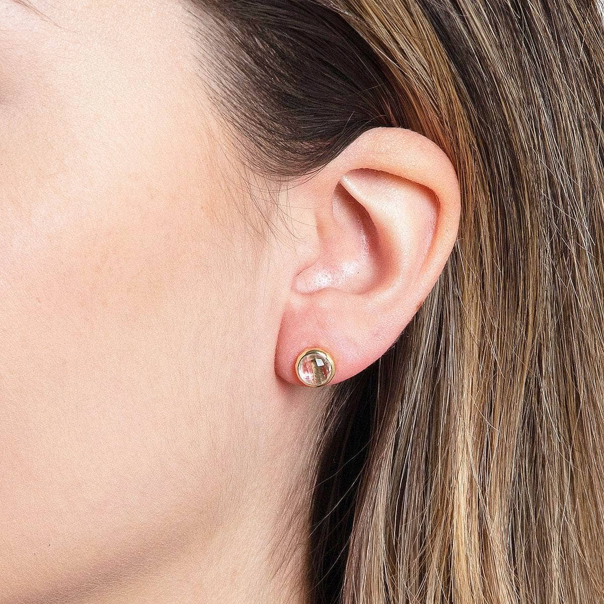 herkimer Herkimer Diamond Silver or Gold  Stud Earring - Image 2