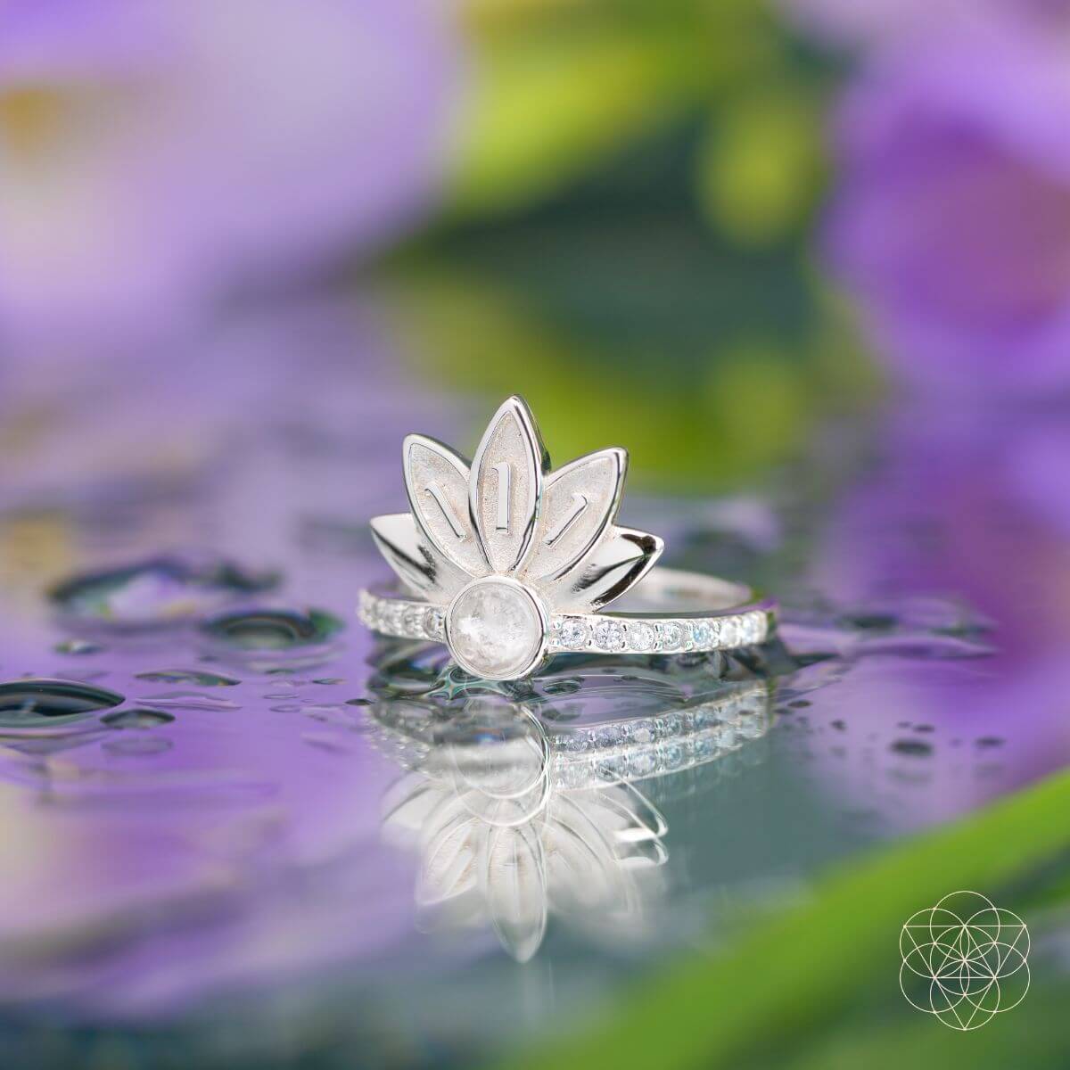 i-am-divinely-guided-111-angel-number-silver-lotus-ring-7470607 I Am Divinely Guided: 111 Angel Number Silver Lotus Ring - Image 7