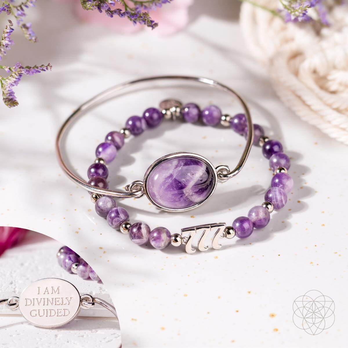 i-am-fortunate-777-lucky-amethyst-bracelet-set-7042682 I Am Fortunate - 777 Lucky Amethyst Bracelet Set - Image 1