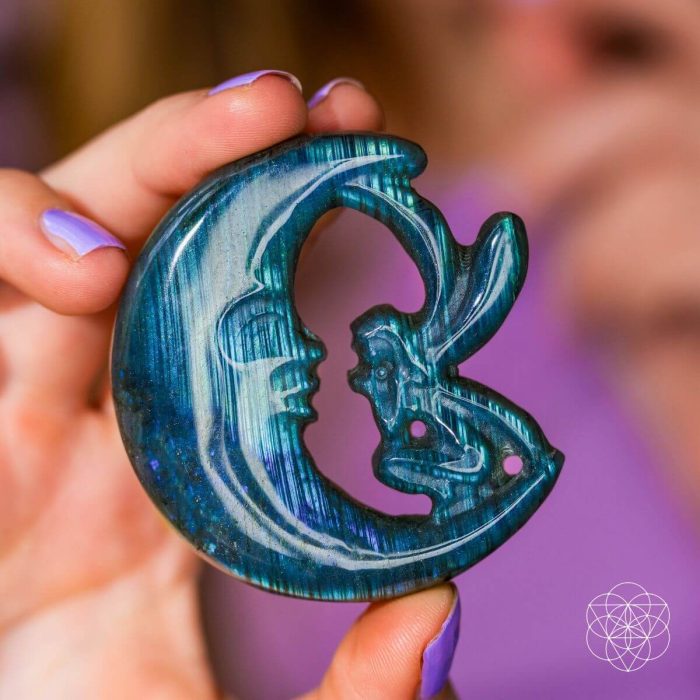 I Am Reborn - Labradorite Carving of Transformation - Image 3