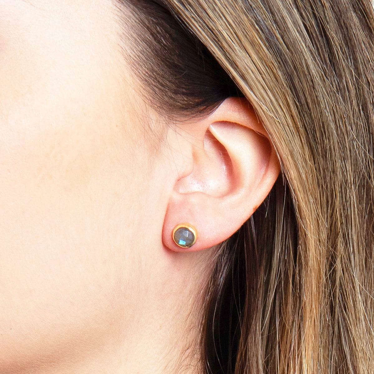 labradorite-1 Labradorite Silver or Gold Stud Earrings - Image 4
