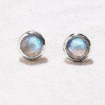 Labradorite Silver or Gold Stud Earrings