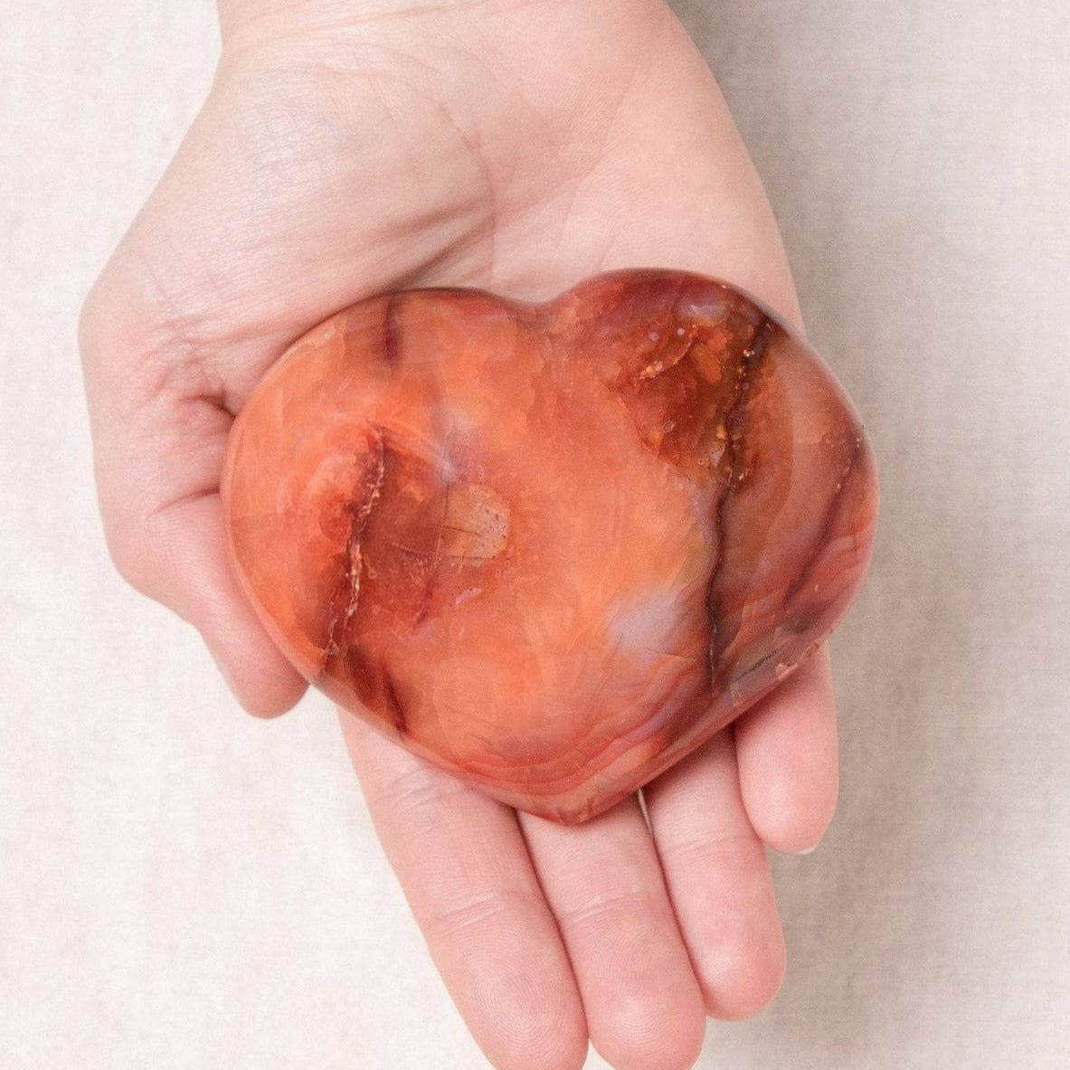 medium Carnelian Hearts - AAA Premium Quality - Image 10