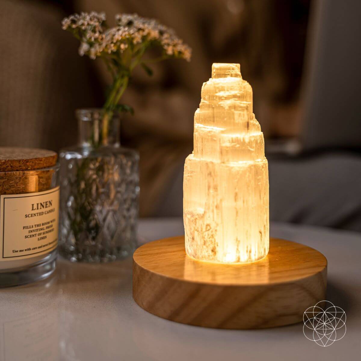 selenite-cleansing-lamp-8721882 Selenite Cleansing Lamp - Image 1