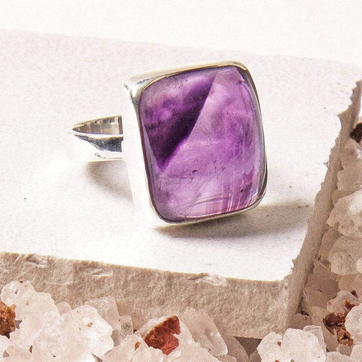 sivana-amethyst-square-silver-gemstone-ring-32688439951543_9b860344-0227-49bb-b711-305314d3be75 Amethyst Square Silver Gemstone Ring - Size 6 - Image 3