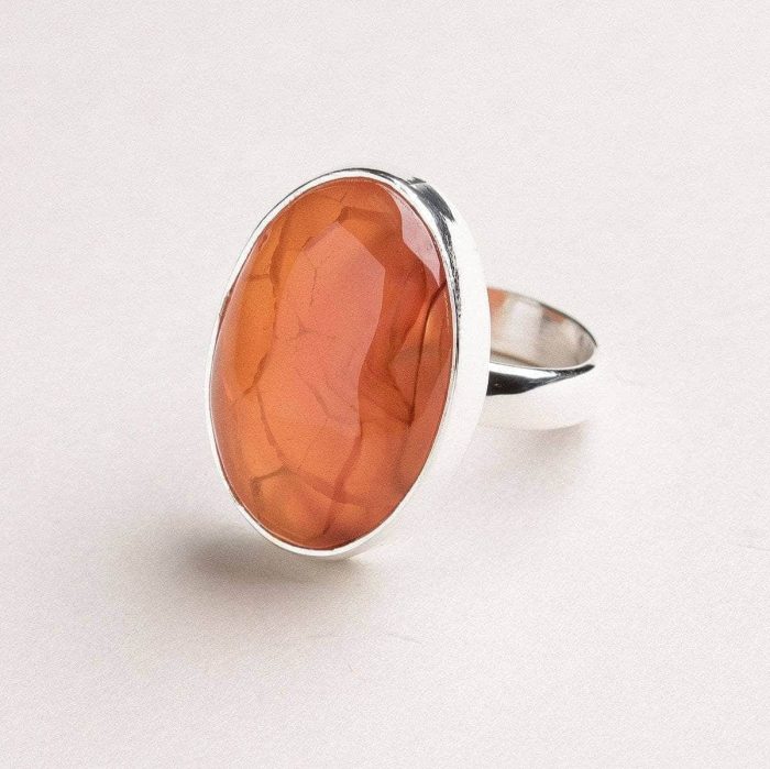 Carnelian Gemstone Ring- Size 7 - Image 2