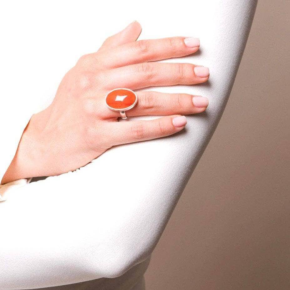 sivana-carnelian-gemstone-ring-32483348545719 Carnelian Gemstone Ring- Size 7 - Image 1