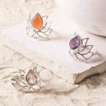 Lotus Gemstone Ring - Limited Edition