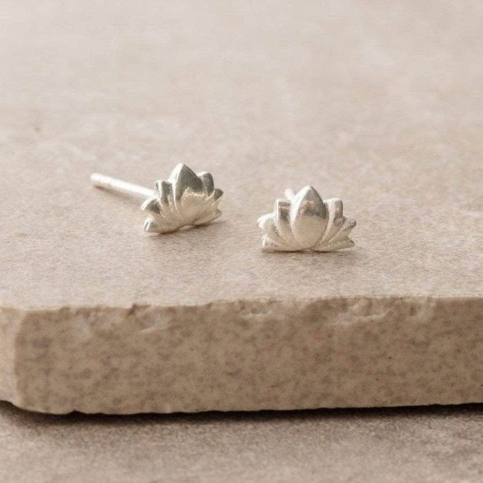 Lotus Stud Earrings - Image 3