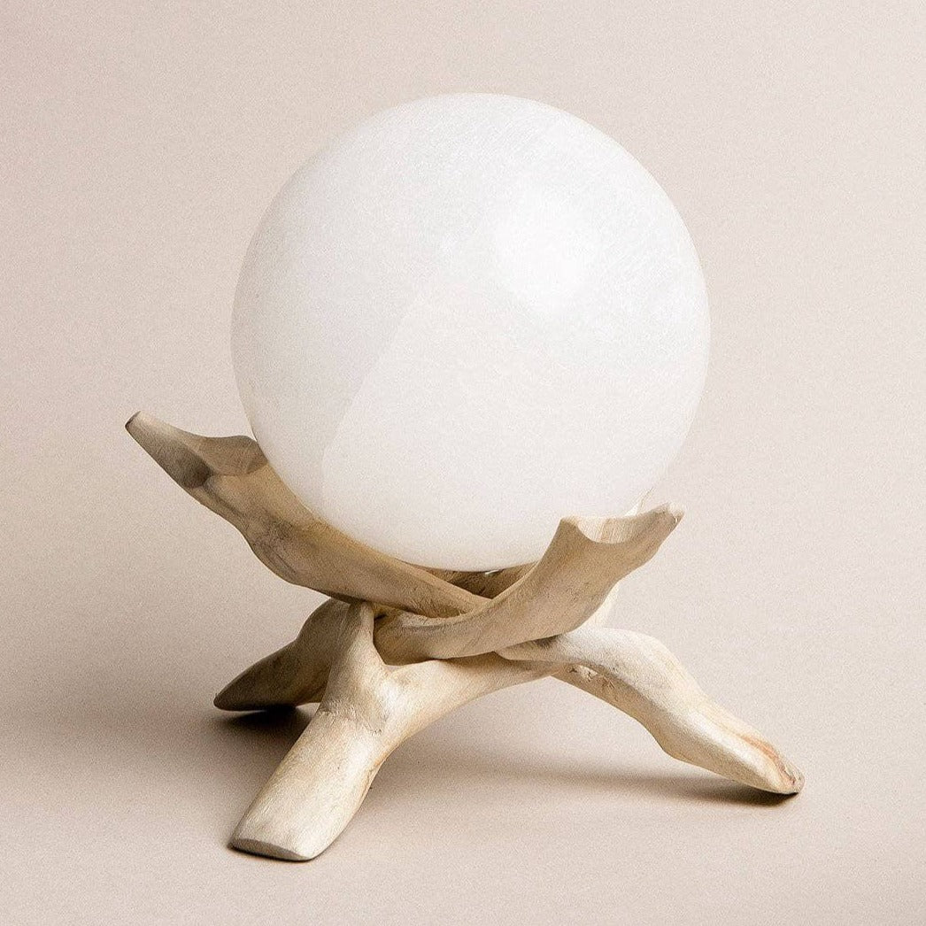 sivana-selenite-sphere-extra-large-14982758301777 Selenite Sphere with Tripod - Image 1