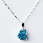 Real Turquoise Raw Crystal Necklace - Image 3