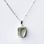 Genuine Green Amethyst Raw Crystal Necklace
