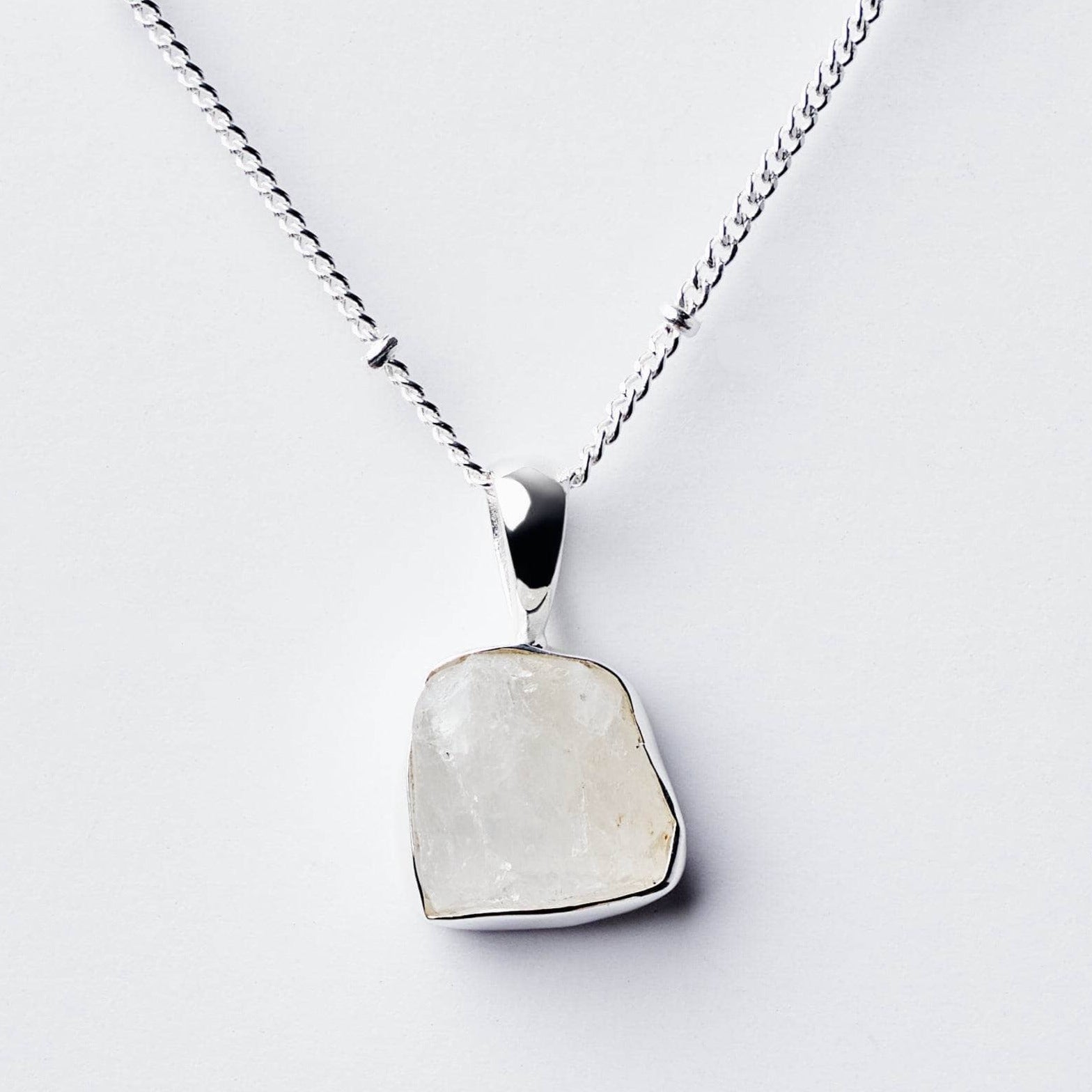tinyrituals2145 Rainbow Moonstone Raw Crystal Necklace - Image 1