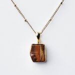 Tiger Eye Raw Crystal Necklace