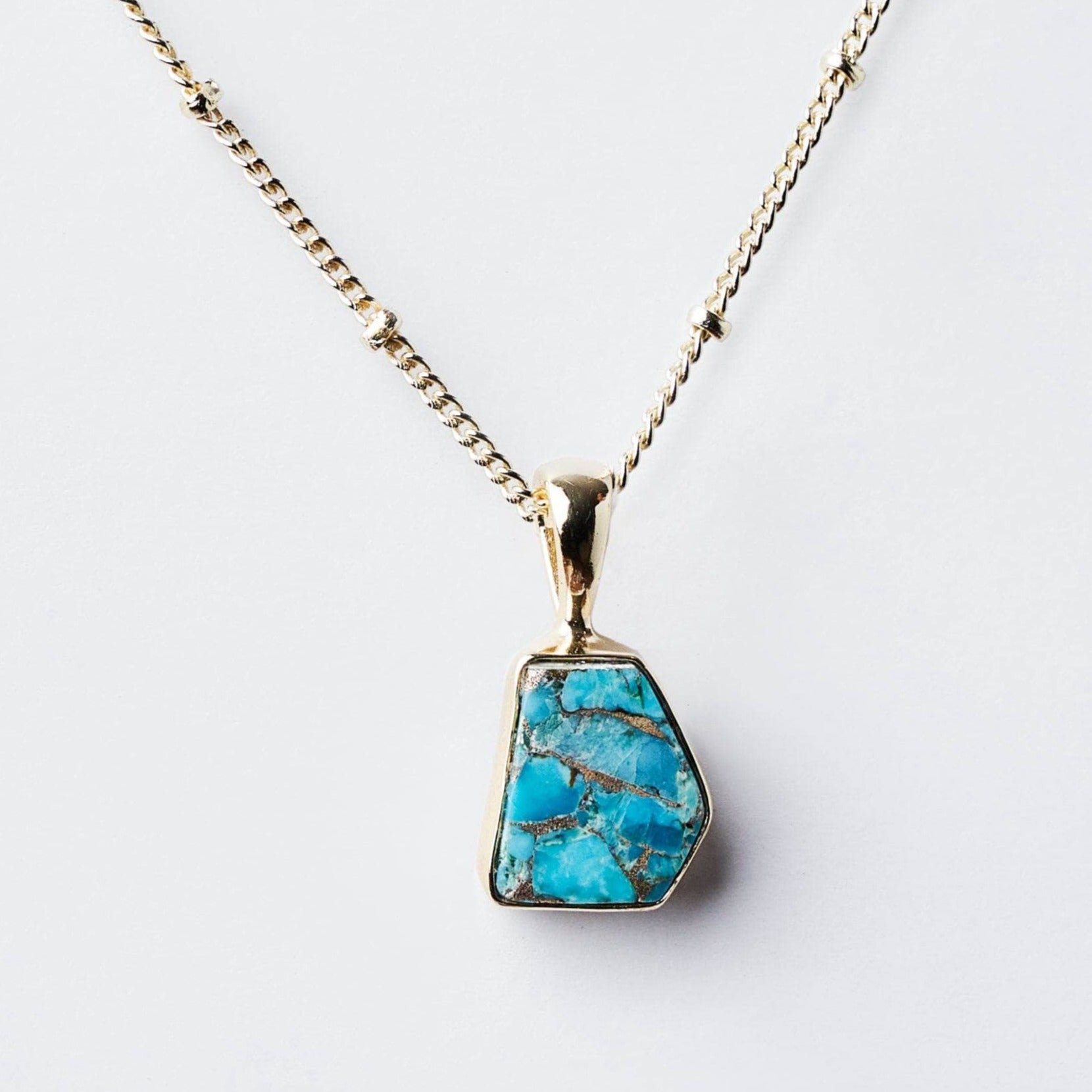 tinyrituals2181 Real Turquoise Raw Crystal Necklace - Image 2