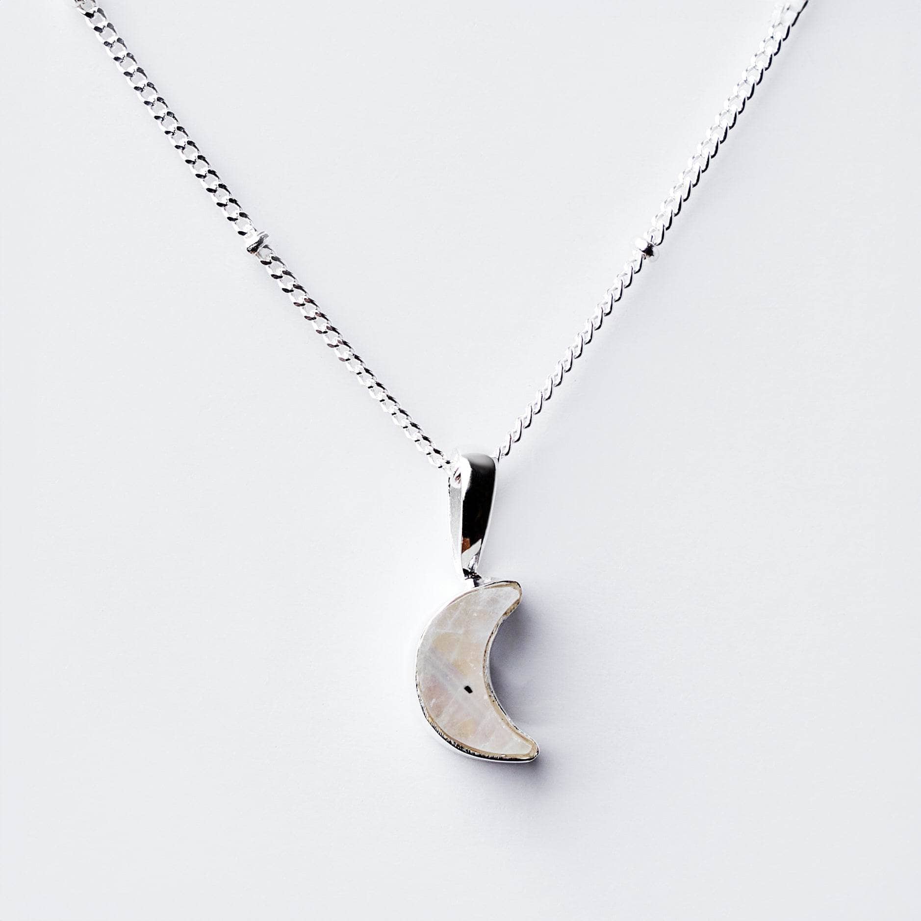 tinyrituals2188 Crescent Moon Raw Gemstone Necklace - Image 12