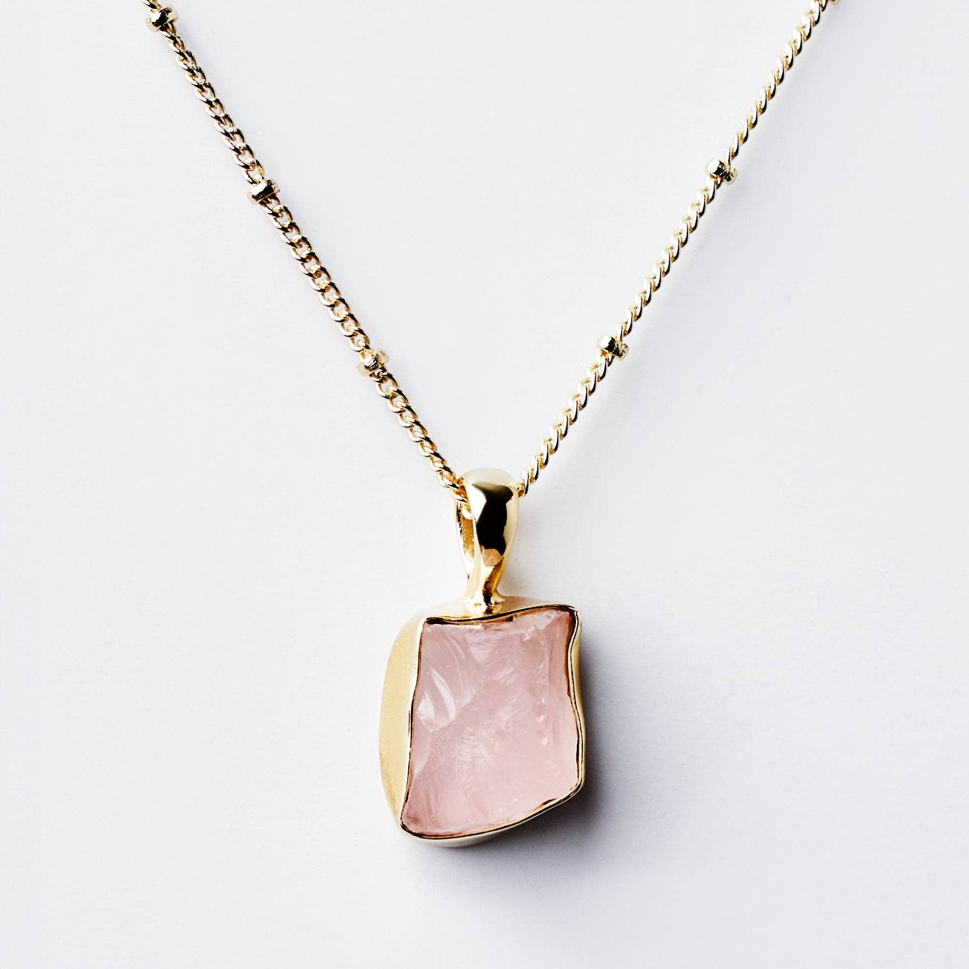 tinyrituals2195 Rose Quartz Raw Crystal Necklace - Image 4