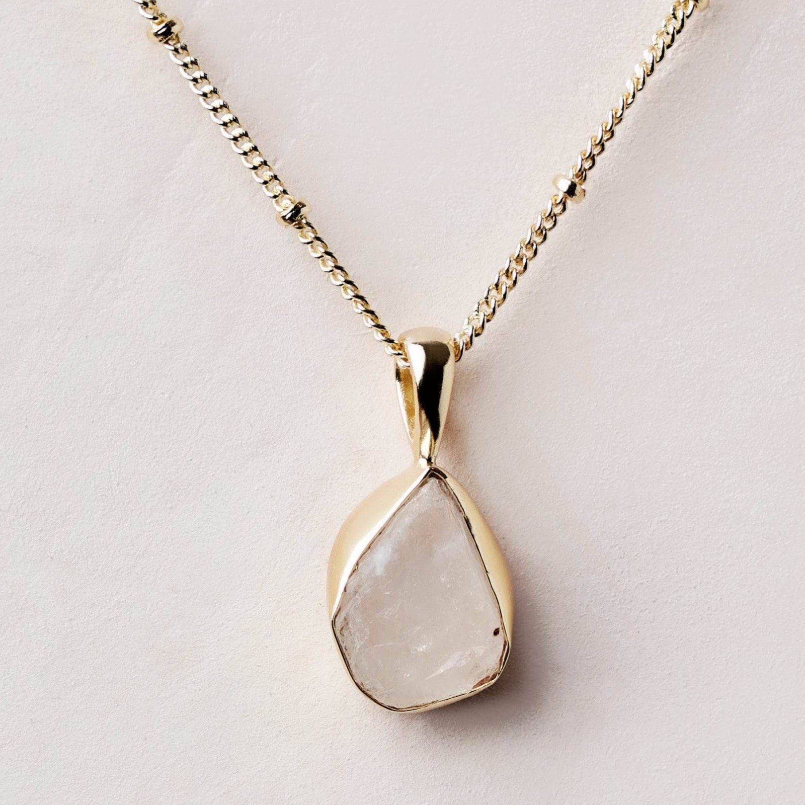 tinyrituals2218 Rainbow Moonstone Raw Crystal Necklace - Image 4