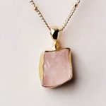 Rose Quartz Raw Crystal Necklace - Image 6