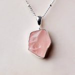 Rose Quartz Raw Crystal Necklace - Image 3