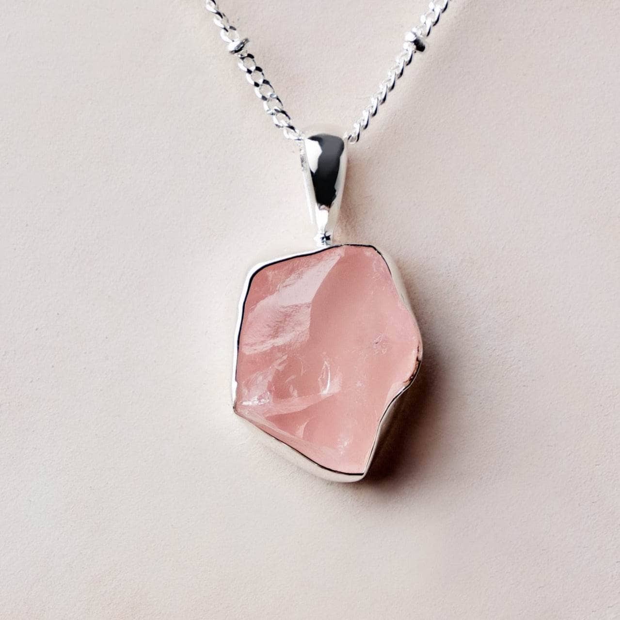 tinyrituals2262 Rose Quartz Raw Crystal Necklace - Image 3