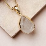 Rainbow Moonstone Raw Crystal Necklace - Image 5