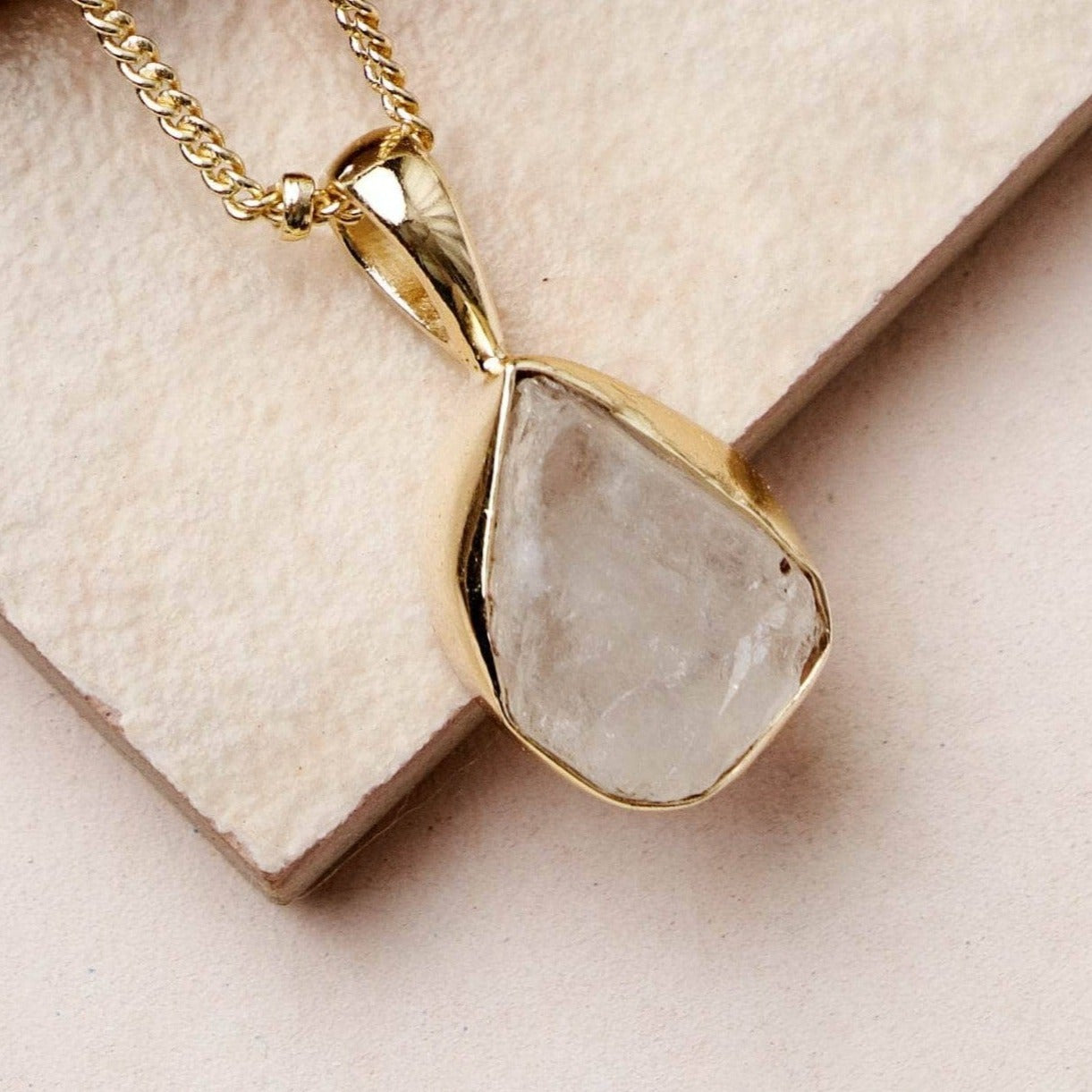 tinyrituals2339 Rainbow Moonstone Raw Crystal Necklace - Image 5