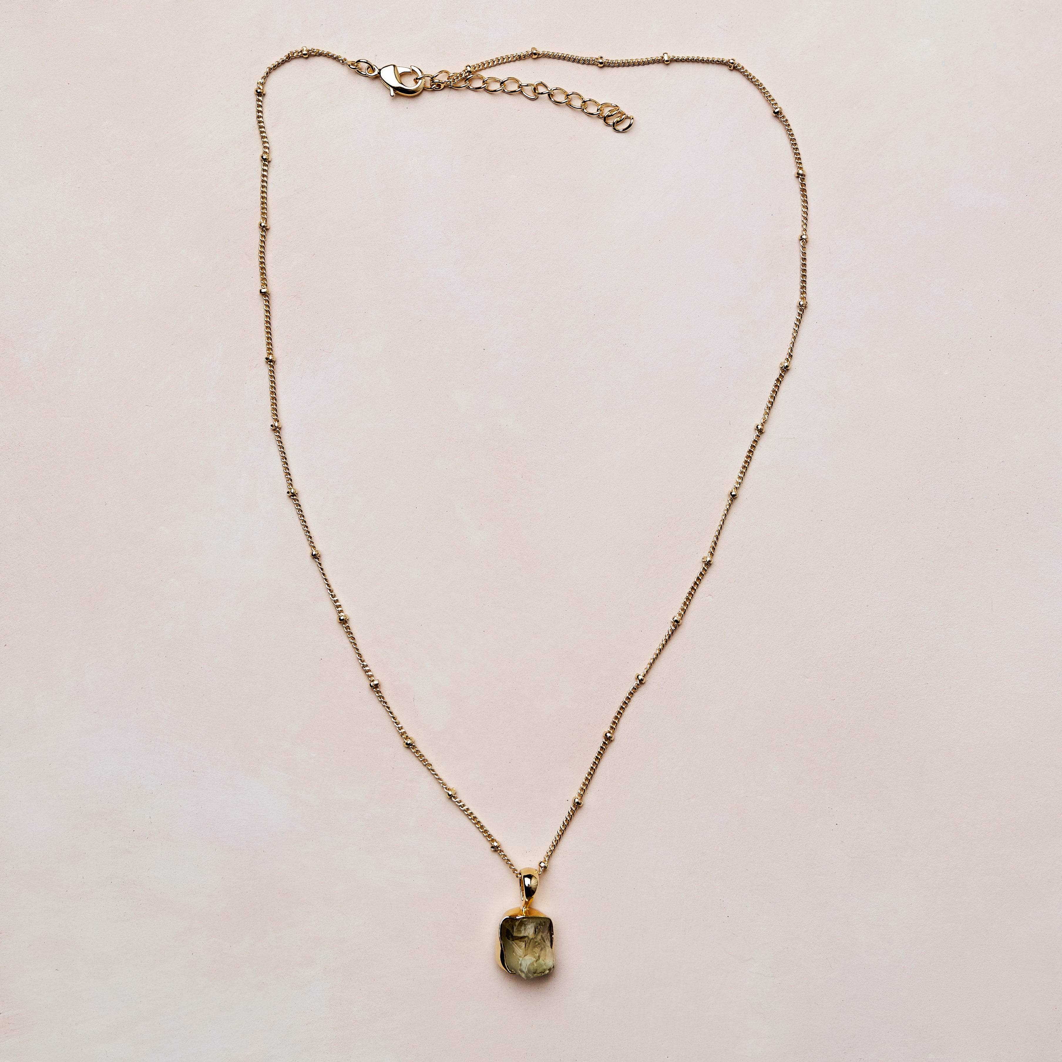 tinyrituals2390 Genuine Green Amethyst Raw Crystal Necklace - Image 6