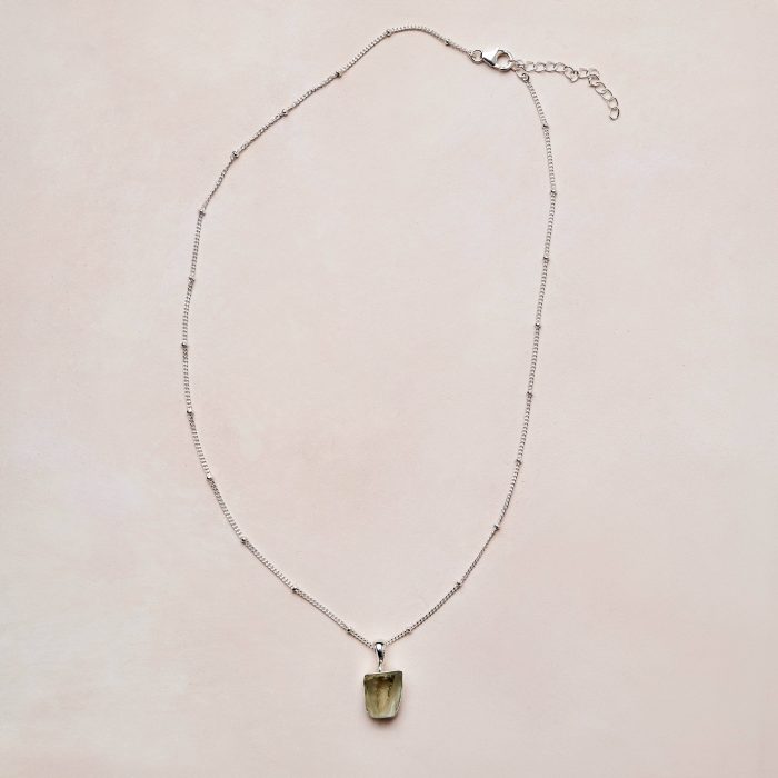 Genuine Green Amethyst Raw Crystal Necklace - Image 3