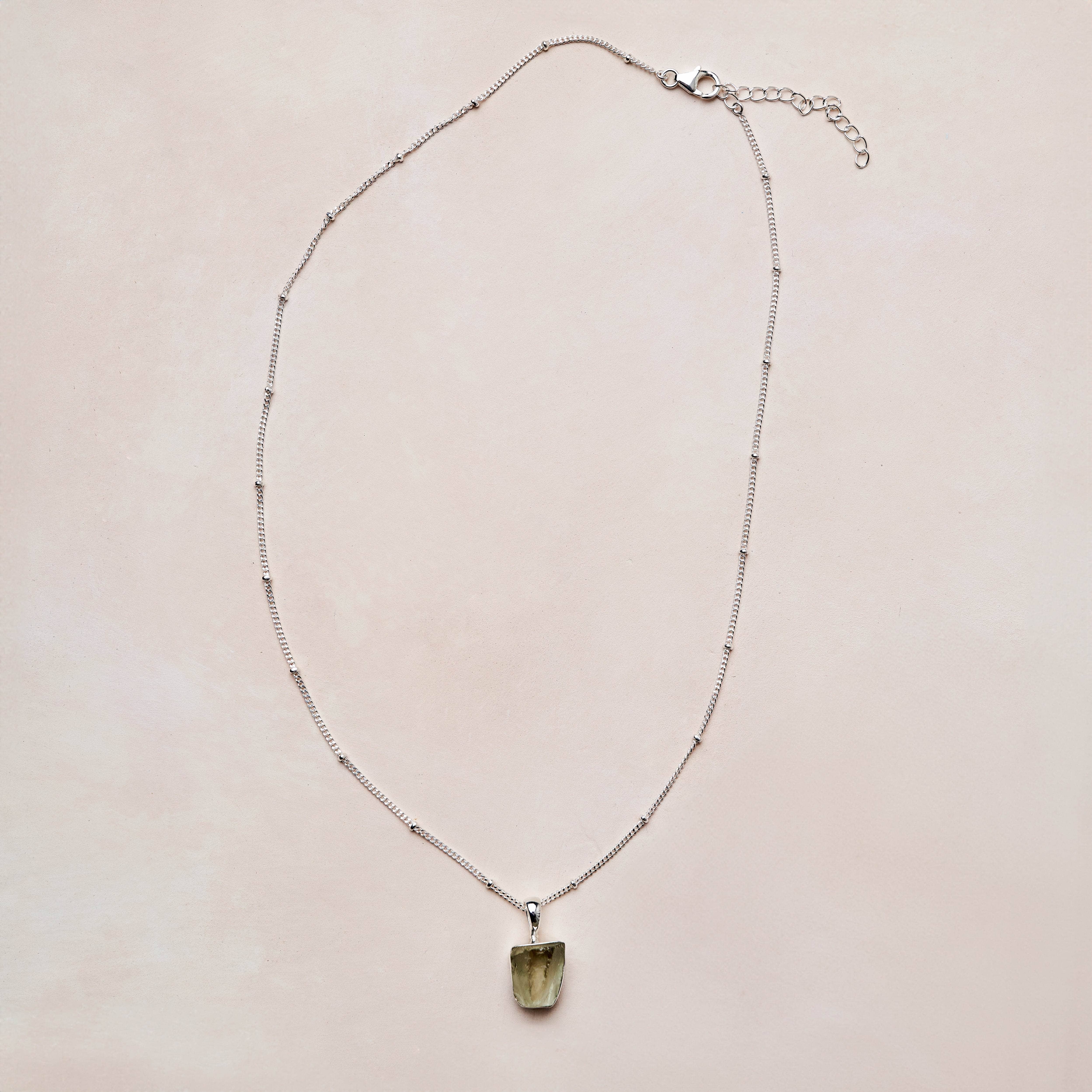tinyrituals2448 Genuine Green Amethyst Raw Crystal Necklace - Image 3