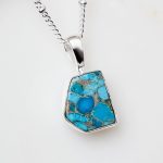 Real Turquoise Raw Crystal Necklace - Image 4