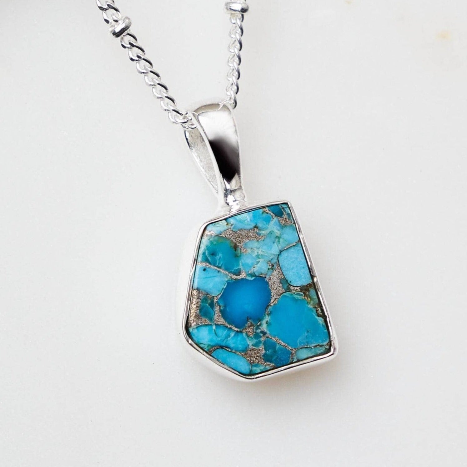 tinyrituals2531 Real Turquoise Raw Crystal Necklace - Image 4