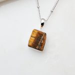 Tiger Eye Raw Crystal Necklace - Image 5