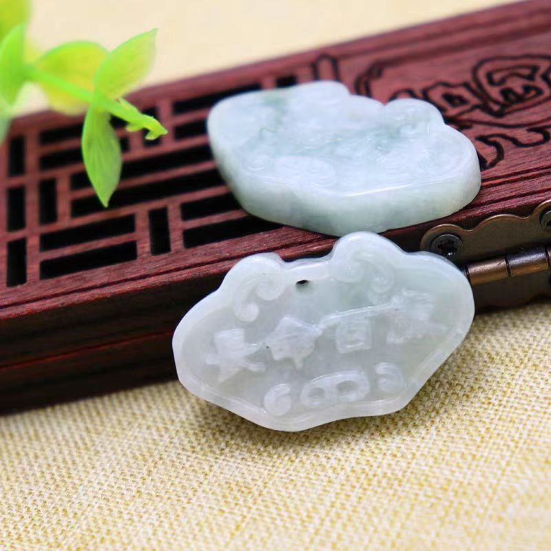 fcsc-030 Jade Longevity Lock Pendant - Image 3