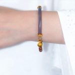 Half-Life Violet Bead Bracelet – “Fragrance Beneath the Pear Blossom Canopy - Image 2