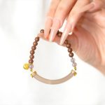 Half-Life Violet Bead Bracelet – “Fragrance Beneath the Pear Blossom Canopy - Image 5