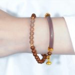 Half-Life Violet Bead Bracelet – “Fragrance Beneath the Pear Blossom Canopy - Image 3