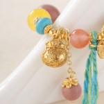 Peach Blossom Incense Beads Bracelet - Image 2