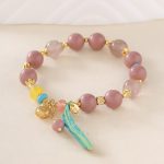 Peach Blossom Incense Beads Bracelet - Image 6
