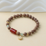 Red Agate Incense Beads Bracelet - Image 2