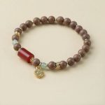 Red Agate Incense Beads Bracelet - Image 6