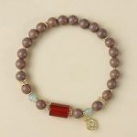 Red Agate Incense Beads Bracelet