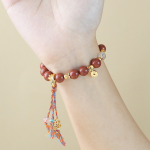 Vermilion Incense Beads Bracelet - Image 4